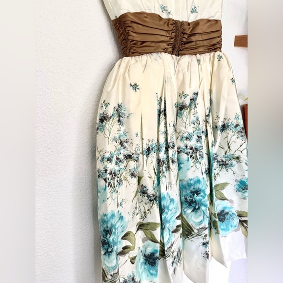 Vintage Sax Fifth Avenue 50s Floral Bow Prom Dress Evening Tulle - Picture 10 of 11